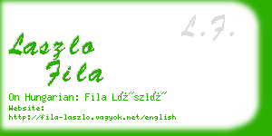 laszlo fila business card